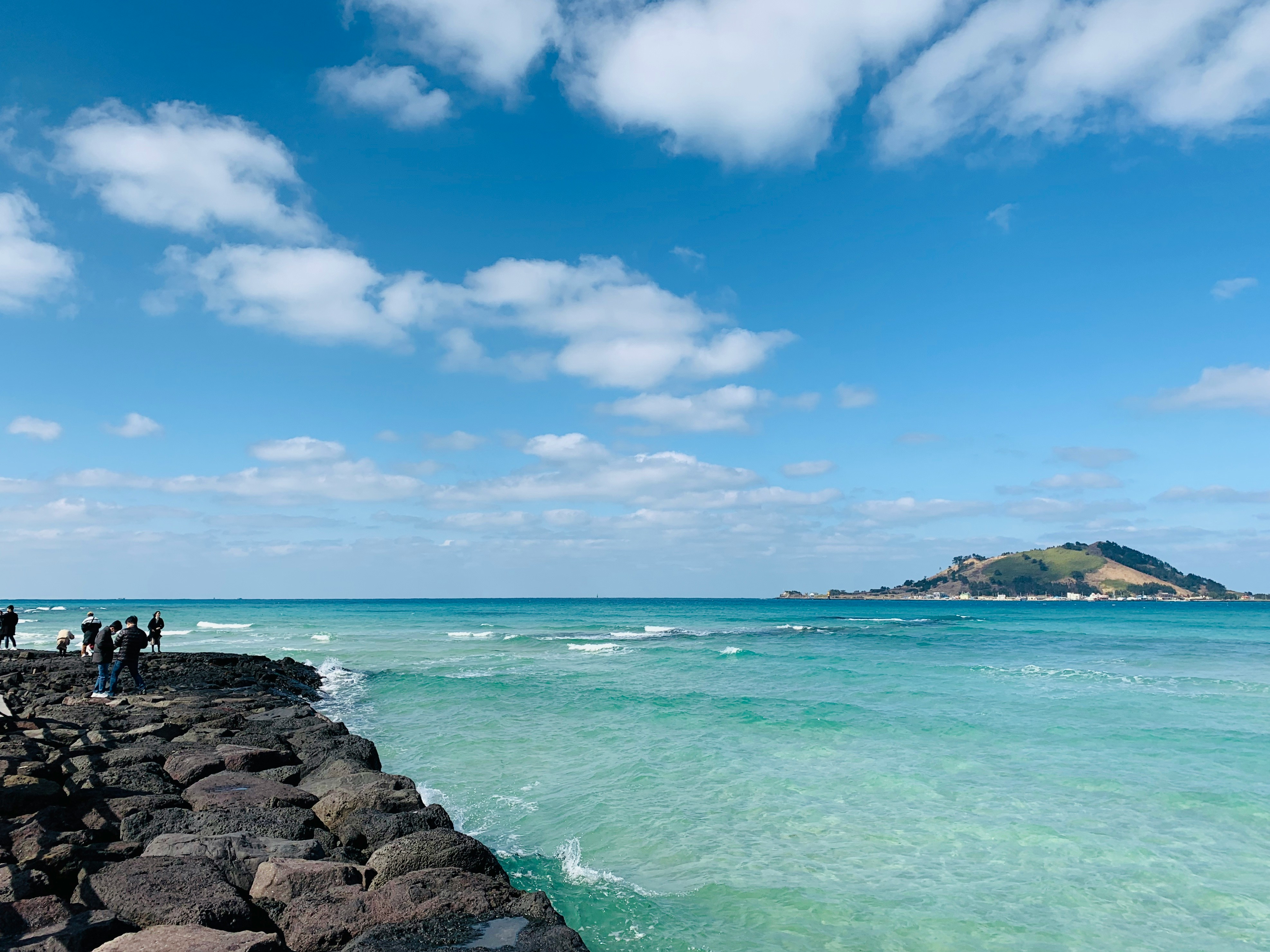 Jeju Island volcanic coastline and natural landscape, South Korea